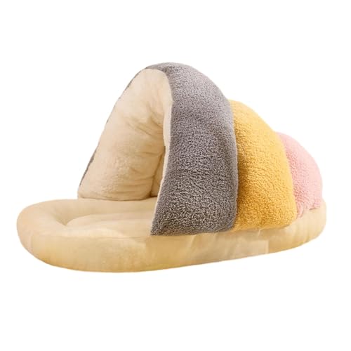 KESOTO Katzenbett, weiches, warmes Katzenhaus, warme Höhle, schönes, Dickes Hundezwingerbett, Katzenhütte, Schlafsack für den Innenbereich, Welpengeschenk, Grau, L KESOTO Katzenbett, weiches, warmes Katzenhaus, warme Höhle, schönes, Dickes Hundezwingerbett, Katzenhütte, Schlafsack für den Innenbereich, Welpengeschenk, Grau, L von KESOTO