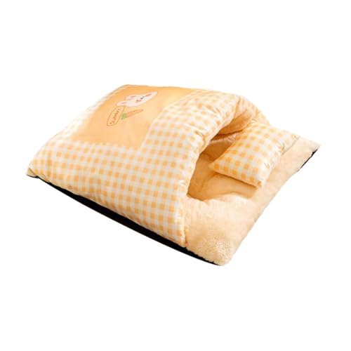 KESOTO Katzenbett Haustier Katzenschlafsack mit Kissen Kitty Sack Unterschlupf Gemütlicher süßer Welpe Kleine Hunde Dekorative -Haustierunterlage, L Yellow KESOTO Katzenbett Haustier Katzenschlafsack mit Kissen Kitty Sack Unterschlupf Gemütlicher süßer Welpe Kleine Hunde Dekorative -Haustierunterlage, L Yellow von KESOTO