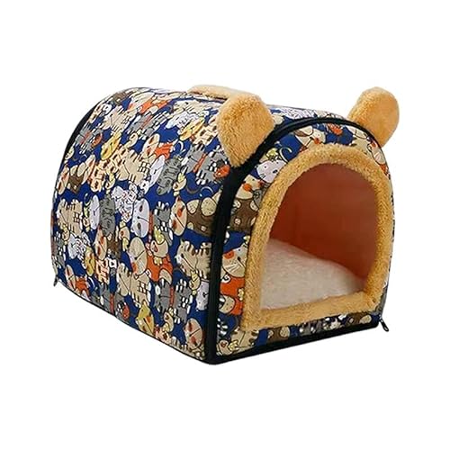KESOTO Katzenbett für Drinnen, Nest für Kätzchen, Hundezelt für Den Innenbereich, Höhlenstruktur, Blau von KESOTO