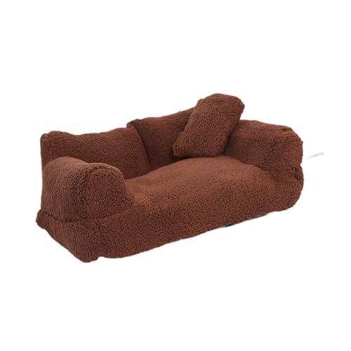KESOTO Katzenbett für Haustiere, Schlafplatz für Kleine Hunde, rutschfeste Unterlage, Abnehmbarer Bezug, Brown M KESOTO Katzenbett für Haustiere, Schlafplatz für Kleine Hunde, rutschfeste Unterlage, Abnehmbarer Bezug, Brown M von KESOTO