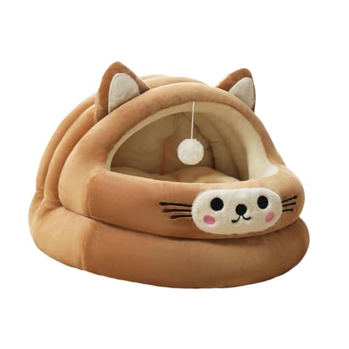 KESOTO Katzenbett für Kleine Hunde Und Katzen, Höhlenschlafplatz, Brown M KESOTO Katzenbett für Kleine Hunde Und Katzen, Höhlenschlafplatz, Brown M von KESOTO