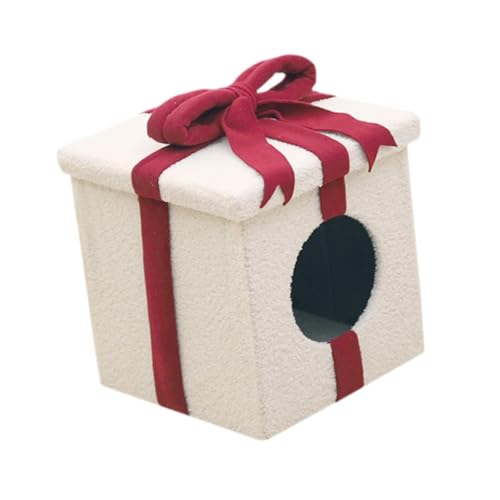 KESOTO Katzenbetten im Weihnachtsbox-Stil, Katzenzelt, Zwinger, Kätzchen, Unterschlupf, waschbar, Katzenversteck, Höhle für Hunde, Kätzchen, Welpen, Weiß KESOTO Katzenbetten im Weihnachtsbox-Stil, Katzenzelt, Zwinger, Kätzchen, Unterschlupf, waschbar, Katzenversteck, Höhle für Hunde, Kätzchen, Welpen, Weiß von KESOTO