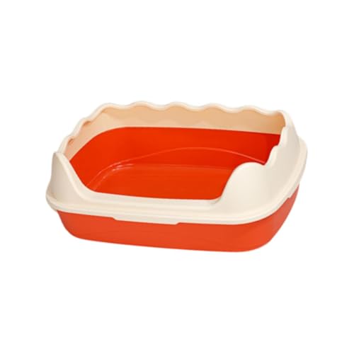 KESOTO Katzenbox für Abfall, Halb Geschlossen, mit Abnehmbarer Spritzschutzfunktion, Innenraummodell, Orange KESOTO Katzenbox für Abfall, Halb Geschlossen, mit Abnehmbarer Spritzschutzfunktion, Innenraummodell, Orange von KESOTO