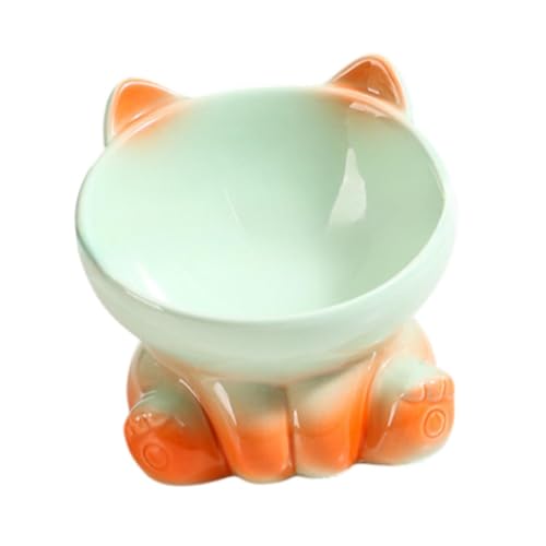 KESOTO Katzenfutternapf Aus, Futter Und Wassernapf für Haustiere, Abgestuftes Orangegrün KESOTO Katzenfutternapf Aus, Futter Und Wassernapf für Haustiere, Abgestuftes Orangegrün von KESOTO