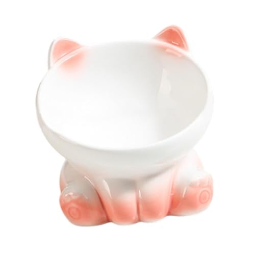 KESOTO Katzenfutternapf Aus, Futter Und Wassernapf für Haustiere, Abgestuftes Weiß-rosa KESOTO Katzenfutternapf Aus, Futter Und Wassernapf für Haustiere, Abgestuftes Weiß-rosa von KESOTO
