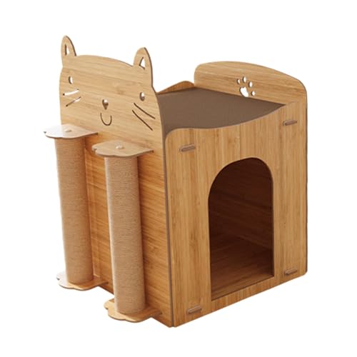 KESOTO Katzenkratzbrett aus Holz, Kratzbrett, Spielzeug, Kratzbaum, Krallenschleifen, Loungebett, Katzenhaus, Höhle für Hauskatzen KESOTO Katzenkratzbrett aus Holz, Kratzbrett, Spielzeug, Kratzbaum, Krallenschleifen, Loungebett, Katzenhaus, Höhle für Hauskatzen von KESOTO