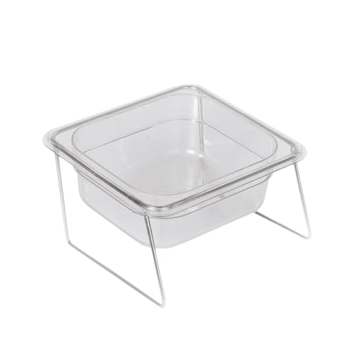 KESOTO Katzennapf mit Erhöhtem Stand, Futterspender für Hunde, Stabiler Halter Aus Edelstahl, Acrylnapf, Einzelschale KESOTO Katzennapf mit Erhöhtem Stand, Futterspender für Hunde, Stabiler Halter Aus Edelstahl, Acrylnapf, Einzelschale von KESOTO