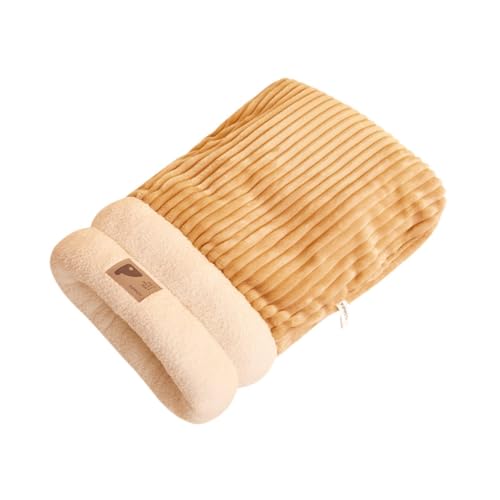KESOTO Katzenschlafsack, Bett, Plüsch Katzensack, Bequemer 360° Wickel für Hauskatzen, Halbgeschlossene Höhle, Winter für Welpen, Kätzchen, M Brown KESOTO Katzenschlafsack, Bett, Plüsch Katzensack, Bequemer 360° Wickel für Hauskatzen, Halbgeschlossene Höhle, Winter für Welpen, Kätzchen, M Brown von KESOTO