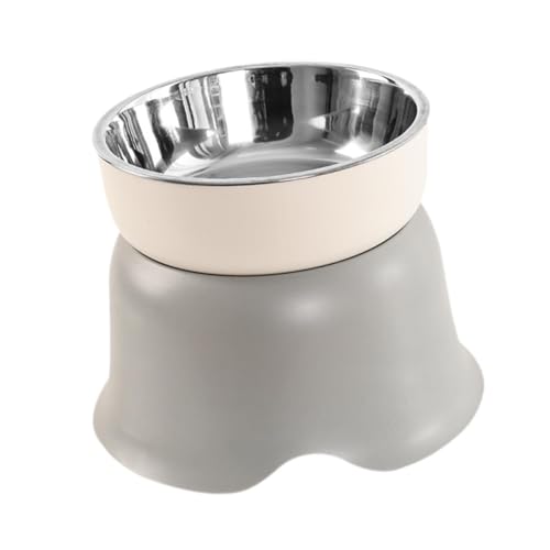 KESOTO Katzenschüssel mit Erhöhtem Design, Edelstahlschale für Futter Und Wasser, Grau KESOTO Katzenschüssel mit Erhöhtem Design, Edelstahlschale für Futter Und Wasser, Grau von KESOTO