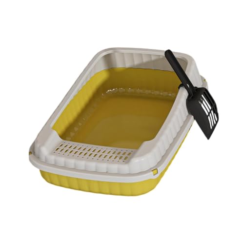 KESOTO Katzenstreubox Kätzchen Töpfchen -Toilette, Katzen -Toilette, Haustierstreublech für kleine mittelgroßen großen Katzen, Gelb KESOTO Katzenstreubox Kätzchen Töpfchen -Toilette, Katzen -Toilette, Haustierstreublech für kleine mittelgroßen großen Katzen, Gelb von KESOTO