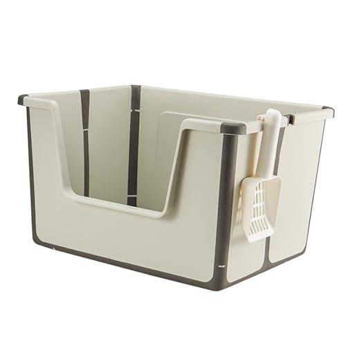 KESOTO Katzentoilette, Katzentoilette, leicht zu reinigen, niedriger Einstieg, Katzentoilette, Sandkasten, Kätzchentoilette für kleine und große Katzen, Grau KESOTO Katzentoilette, Katzentoilette, leicht zu reinigen, niedriger Einstieg, Katzentoilette, Sandkasten, Kätzchentoilette für kleine und große Katzen, Grau von KESOTO