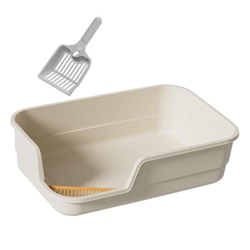 KESOTO Katzentoilette, Sieb-Toilettenbecken, großer Platz, Spritzschutz, Heimtierbedarf, Katzenstreubehälter für kleine und große Katzen, Weiß KESOTO Katzentoilette, Sieb-Toilettenbecken, großer Platz, Spritzschutz, Heimtierbedarf, Katzenstreubehälter für kleine und große Katzen, Weiß von KESOTO