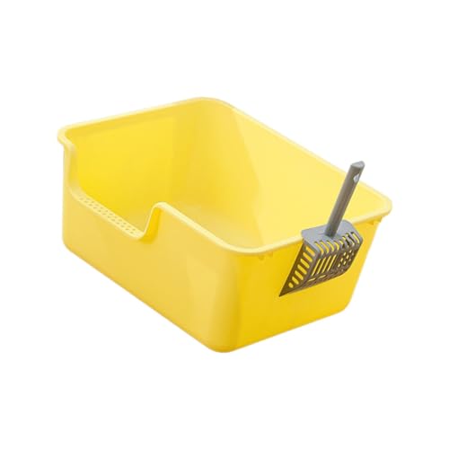 KESOTO Katzentoilette für Katzen, Offene Oberseite, Geeignet für Kleine bis Große Tiere, Gelb KESOTO Katzentoilette für Katzen, Offene Oberseite, Geeignet für Kleine bis Große Tiere, Gelb von KESOTO