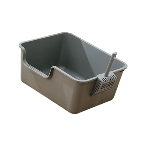 KESOTO Katzentoilette für Katzen, Offene Oberseite, Geeignet für Kleine bis Große Tiere, grau KESOTO Katzentoilette für Katzen, Offene Oberseite, Geeignet für Kleine bis Große Tiere, grau von KESOTO