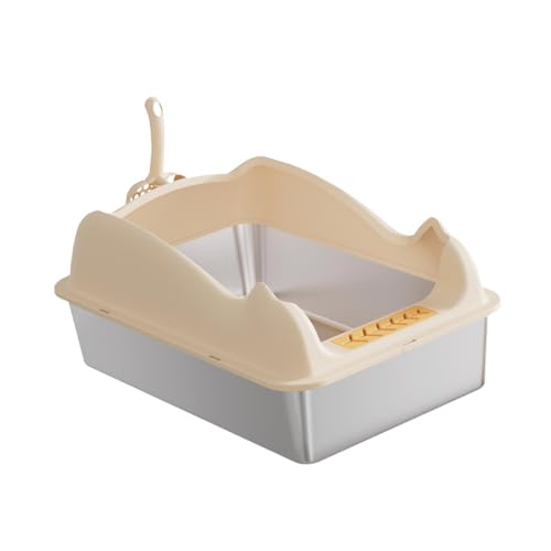 KESOTO Katzentoilette mit Offenem Design, Katzensandbehälter für Katzen, Khaki KESOTO Katzentoilette mit Offenem Design, Katzensandbehälter für Katzen, Khaki von KESOTO