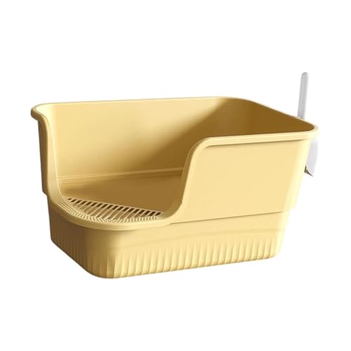 KESOTO Katzentoilette mit Offenem Design, Katzensandkasten für Hauskatzen, Gelb KESOTO Katzentoilette mit Offenem Design, Katzensandkasten für Hauskatzen, Gelb von KESOTO