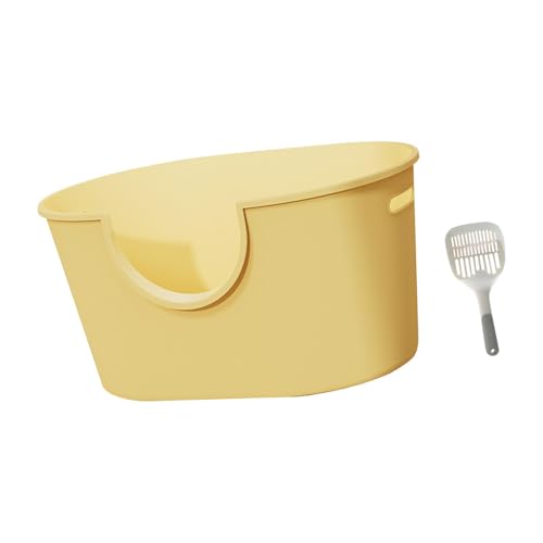 KESOTO Katzentoilette mit offenem Deckel, Katzentoilette, Katzentoilette mit Sieb, für alle Arten von Katzen, Gelb KESOTO Katzentoilette mit offenem Deckel, Katzentoilette, Katzentoilette mit Sieb, für alle Arten von Katzen, Gelb von KESOTO