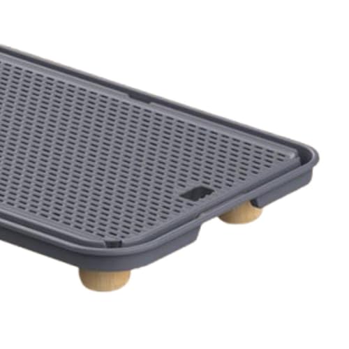 KESOTO Katzentoilettenmatte, Streukontrollmatte, Teppichnetz, Leicht zu Reinigen, Urinbeständig, Katzenstreufangmatte, Katzentoilettenunterlage für Kätzchen, Dunkelgrau von KESOTO