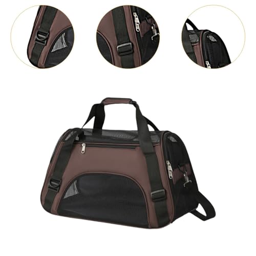 KESOTO Katzentragetasche, Haustier Reisetasche, Belüftung, Tragbar, Atmungsaktiv, für Kleine Haustiere, Braun, L KESOTO Katzentragetasche, Haustier Reisetasche, Belüftung, Tragbar, Atmungsaktiv, für Kleine Haustiere, Braun, L von KESOTO