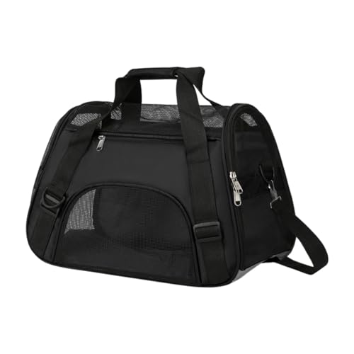 KESOTO Katzentragetasche, Haustier Reisetasche, Belüftung, Tragbar, Atmungsaktiv, für Kleine Haustiere, Schwarz, L KESOTO Katzentragetasche, Haustier Reisetasche, Belüftung, Tragbar, Atmungsaktiv, für Kleine Haustiere, Schwarz, L von KESOTO