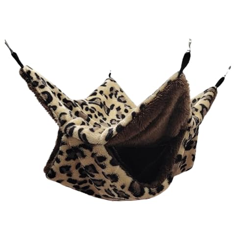 KESOTO Kleine Tier Hängematte Käfig Zubehör Chinchilla Hängen Haus Hamster Hängen Bett für Chinchilla, Schwarz 20cmx20cm von KESOTO