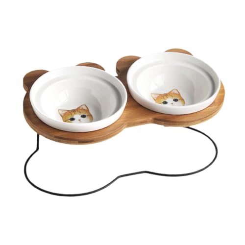 KESOTO Komfortabler Fressnapf für Vierbeiner, Neigbarer Wassernapf, Gelbe Katze KESOTO Komfortabler Fressnapf für Vierbeiner, Neigbarer Wassernapf, Gelbe Katze von KESOTO