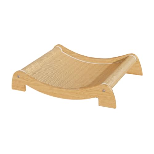 KESOTO Kratzbett für Hauskatzen, Sisal-Kratzbrett zum Schlafen, Spielen, Ausstrecken, Ausruhen, Katzen-Loungesessel, für Hauskatzen, L Without Backrest von KESOTO