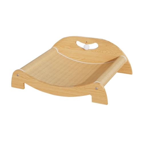 KESOTO Kratzbett für Hauskatzen, Sisal-Kratzbrett zum Schlafen, Spielen, Ausstrecken, Ausruhen, Katzen-Loungesessel, für Hauskatzen, L with Backrest Ball KESOTO Kratzbett für Hauskatzen, Sisal-Kratzbrett zum Schlafen, Spielen, Ausstrecken, Ausruhen, Katzen-Loungesessel, für Hauskatzen, L with Backrest Ball von KESOTO