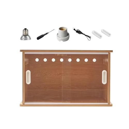 KESOTO Kükenaufzuchtstation Aus Holz für Hühner, Box mit Wärmelampe von KESOTO