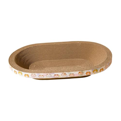 KESOTO Ovaler Karton, Katzenkratzbett, Katzenkratzunterlage, Schlafbedarf für Haustiere, Ruhe Und, Kratzbrett, Extra Groß KESOTO Ovaler Karton, Katzenkratzbett, Katzenkratzunterlage, Schlafbedarf für Haustiere, Ruhe Und, Kratzbrett, Extra Groß von KESOTO