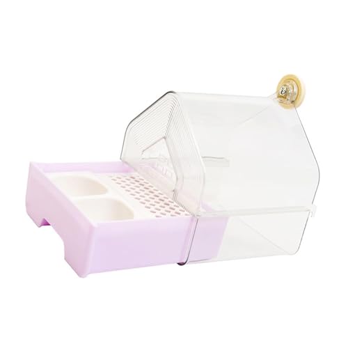 KESOTO Parrot Bathing Box 3 in 1 Pp Badebox Vogelbad Futterspender Wasserspender Herausnehmbares Tablett Panoramaansicht für Kleine Vögel Papageien Wellensi, Lila KESOTO Parrot Bathing Box 3 in 1 Pp Badebox Vogelbad Futterspender Wasserspender Herausnehmbares Tablett Panoramaansicht für Kleine Vögel Papageien Wellensi, Lila von KESOTO