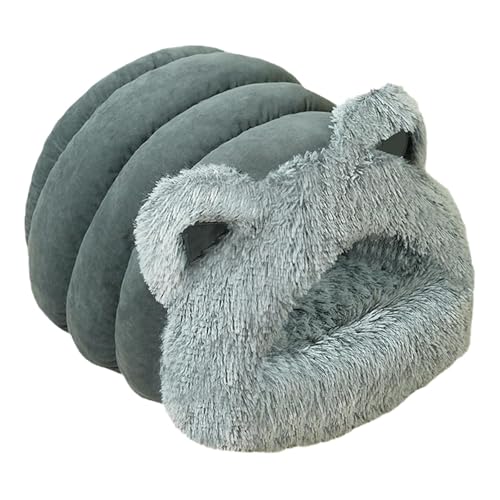 KESOTO Plüsch-Katzenbett, Plüsch-Grabbett, selbstwärmendes Haustierbett, Kätzchen-Unterschlupf für Frettchen, L Blue KESOTO Plüsch-Katzenbett, Plüsch-Grabbett, selbstwärmendes Haustierbett, Kätzchen-Unterschlupf für Frettchen, L Blue von KESOTO
