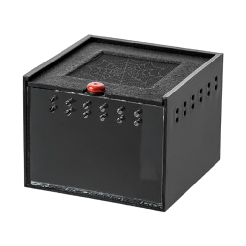 KESOTO Reptilien Futterbox für Habitat Käfig Rechteck Haustierhaus für Schlangen Und Echsen, Schwarz von KESOTO