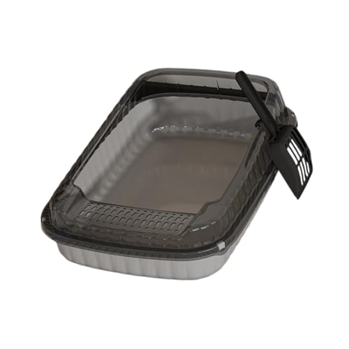 KESOTO Toilette für Kätzchen, Tragbar mit Hoher Und Offenem Oberteil für Kleine bis Mittlere Tiere, grau KESOTO Toilette für Kätzchen, Tragbar mit Hoher Und Offenem Oberteil für Kleine bis Mittlere Tiere, grau von KESOTO