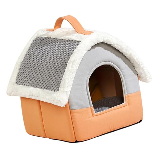 KESOTO Tragbares Hundehaus für den Innenbereich, warmes Schlafnest, abnehmbare warme Haustierhöhle für Kätzchen, Gray Roof L KESOTO Tragbares Hundehaus für den Innenbereich, warmes Schlafnest, abnehmbare warme Haustierhöhle für Kätzchen, Gray Roof L von KESOTO