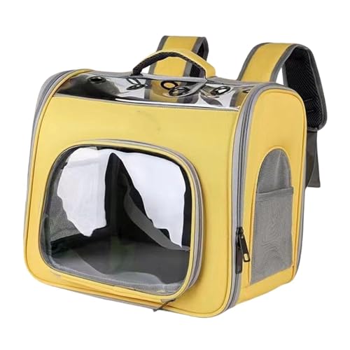 KESOTO Tragetasche für Katzen Und Kleine Hunde, Rucksack für Haustiere, Faltbare Reisetasche, Gelb KESOTO Tragetasche für Katzen Und Kleine Hunde, Rucksack für Haustiere, Faltbare Reisetasche, Gelb von KESOTO