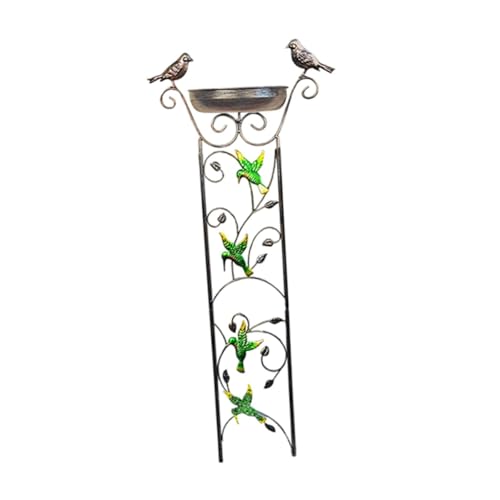 KESOTO Vogelbad mit Rankgitter für Den Garten, Kolibri von KESOTO