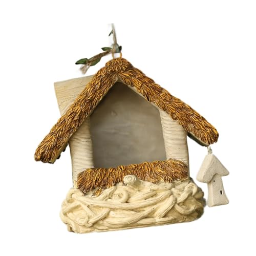 KESOTO Vogelhaus für Den Außenbereich, Nistkasten, Kreative Geschenkideen, Schutz für Vögel, Käfig für Kleine Tiere Im Garten, Reetgedeckte Hausform KESOTO Vogelhaus für Den Außenbereich, Nistkasten, Kreative Geschenkideen, Schutz für Vögel, Käfig für Kleine Tiere Im Garten, Reetgedeckte Hausform von KESOTO