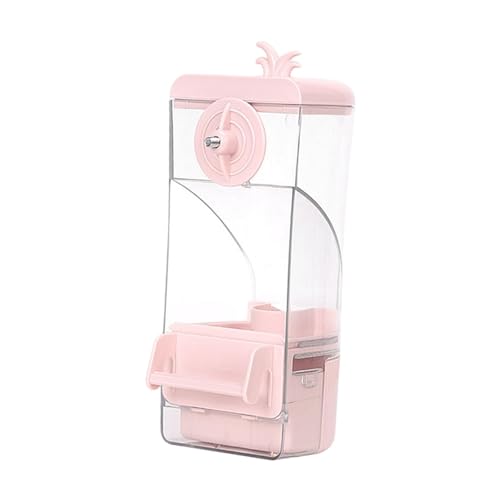 KESOTO Vogelkäfig Futterspender Zum Aufhängen, Futterstation, Transparent, Spritzwassergeschützt, Futterspender für Papageien, Futterbehälter für Fin, Rosa KESOTO Vogelkäfig Futterspender Zum Aufhängen, Futterstation, Transparent, Spritzwassergeschützt, Futterspender für Papageien, Futterbehälter für Fin, Rosa von KESOTO
