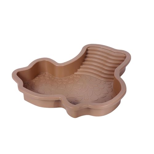 KESOTO Wasserschale für Reptilien Und Schildkröten, Aquarium Dekoration, Braun Gelb KESOTO Wasserschale für Reptilien Und Schildkröten, Aquarium Dekoration, Braun Gelb von KESOTO