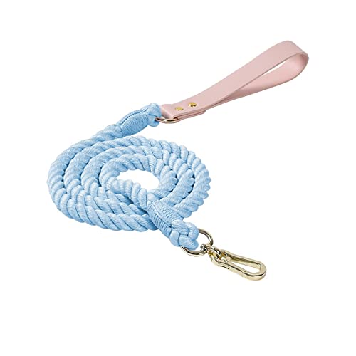 Haustier-Hundeleine, Handgewebtes Farbiges Haustier-Hundeleinen-Set, Leder-Hundehalsband, 120 Cm/150 cm (Color : 05, Size : 150cm*12mm) von KETECI