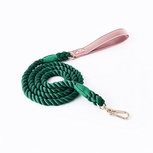 Haustier-Hundeleine, Handgewebtes Farbiges Haustier-Hundeleinen-Set, Leder-Hundehalsband, 120 Cm/150 cm (Color : 06, Size : 120cm*12mm) von KETECI