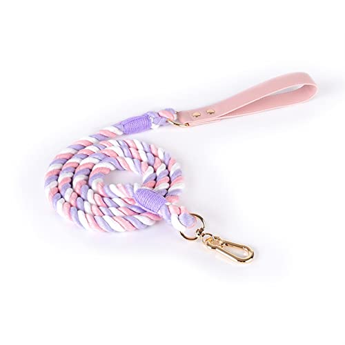 Haustier-Hundeleine, Handgewebtes Farbiges Haustier-Hundeleinen-Set, Leder-Hundehalsband, 120 Cm/150 cm (Color : 11, Size : 150cm*12mm) von KETECI