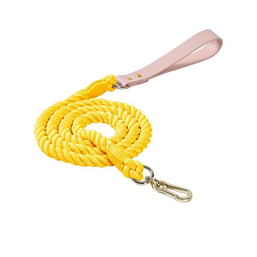 Haustier-Hundeleine, Handgewebtes Farbiges Haustier-Hundeleinen-Set, Leder-Hundehalsband, 120 Cm/150 cm (Color : 12, Size : 150cm*12mm) von KETECI