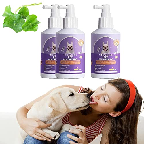 KEVGNRO Petclean Teeth Cleaning Spray for Dogs & Cats - Pet Oral Spray Clean Teeth, Pet Breath Freshener Spray Care Cleaner, Petclean No Brushing Pet Oral Care Spray (3pcs) von KEVGNRO