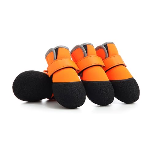 KEXIAO 4 x strapazierfähige Hunde-Laufschuhe, atmungsaktiv, rutschfeste Gummistiefel für verschiedene Gelände von KEXIAO