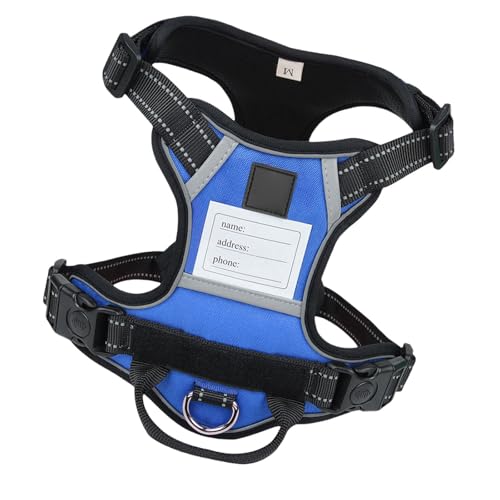 KEXIAO Hundegeschirr mit Namensschild, verstellbare Trainingsweste, Haustier-Trainingsweste, starkes Training, Spazierengehen, Schwimmen, Wandern, Namensschild von KEXIAO