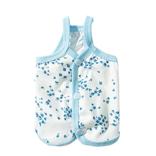 KEXIAO Hundeweste aus Baumwolle für kleine, große Hunde, weicher Miederpullover, Bekleidung, Blumenpullover, Frühlingspyjama KEXIAO Hundeweste aus Baumwolle für kleine, große Hunde, weicher Miederpullover, Bekleidung, Blumenpullover, Frühlingspyjama von KEXIAO