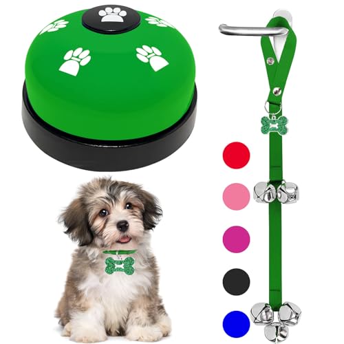 KEXIAVA 2 Stücke Türklingel für Hunde Klingel für Hundetraining Hunde Klingel tür Training Hundeklingel Touch Training Türglocken für Hunde Klingel Wenn Gassi Gehen (Grün) von KEXIAVA