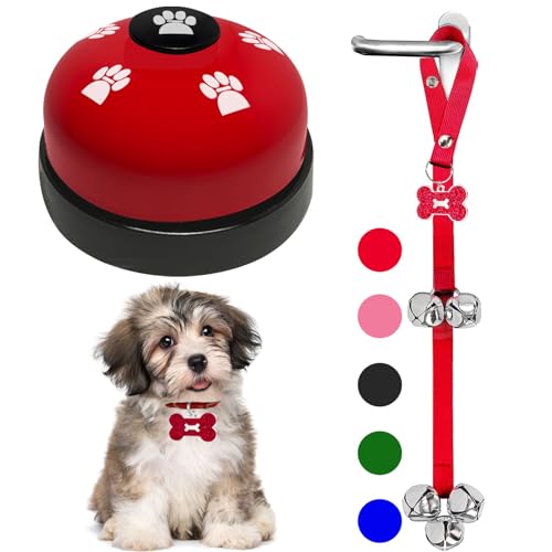 KEXIAVA 2 Stücke Türklingel für Hunde Klingel für Hundetraining Hunde Klingel tür Training Hundeklingel Touch Training Türglocken für Hunde Klingel Wenn Gassi Gehen (Rot) von KEXIAVA
